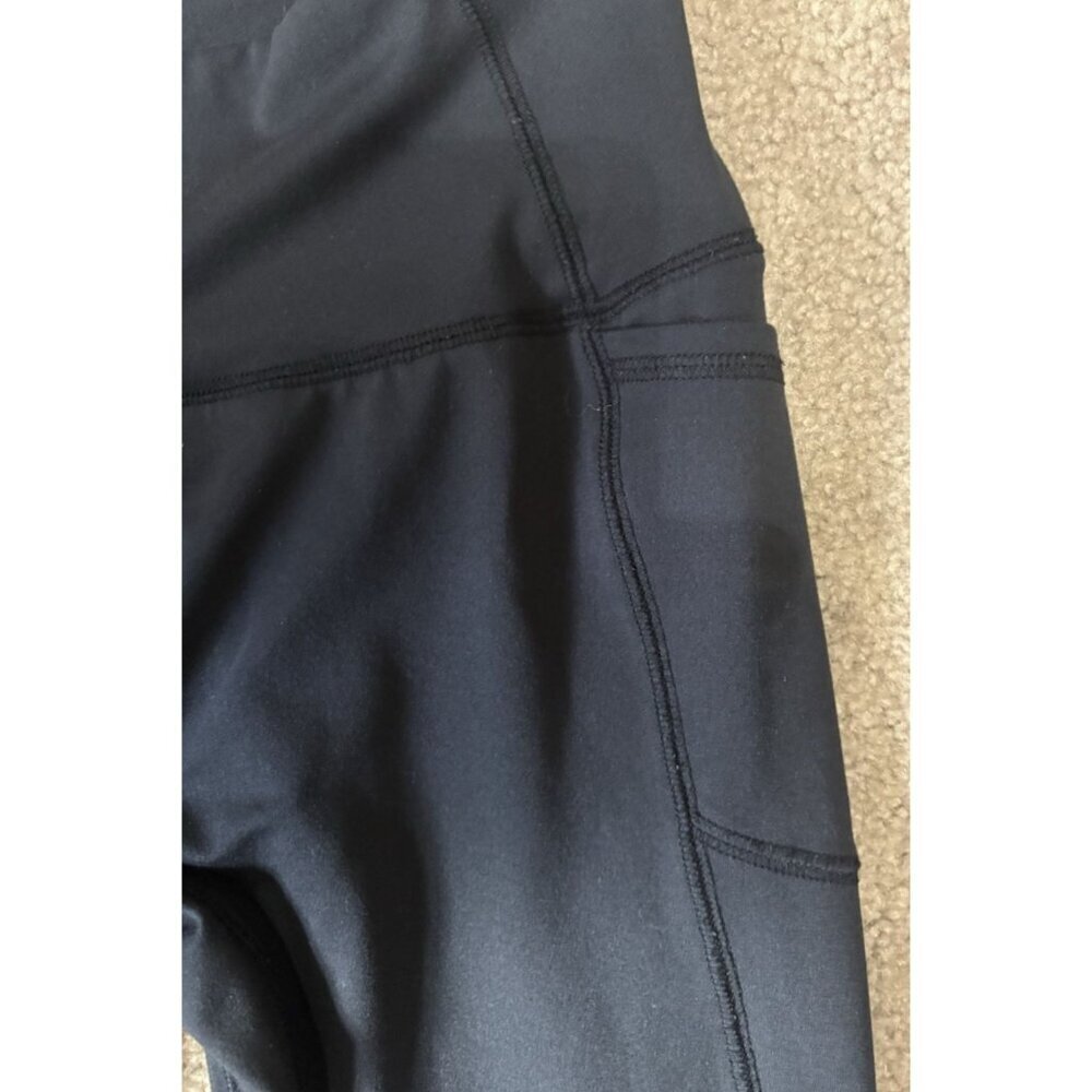 Free People Black Legging Women's Medium Gathered at bottom of leg 26" Inseam - Picture 4 of 7